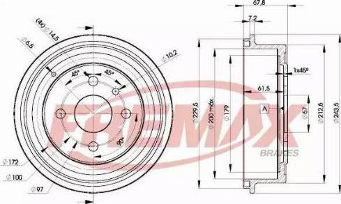 FREMAX BD-8958 - Tamburo freno www.autoricambi360.it