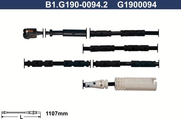 Galfer B1.G190-0094.2 - Contatto segnalazione, Usura past. freno / mat. d'attrito www.autoricambi360.it