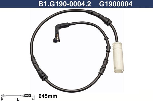 Galfer B1.G190-0004.2 - Contatto segnalazione, Usura past. freno / mat. d'attrito www.autoricambi360.it