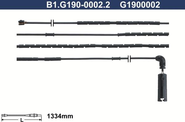 Galfer B1.G190-0002.2 - Contatto segnalazione, Usura past. freno / mat. d'attrito www.autoricambi360.it