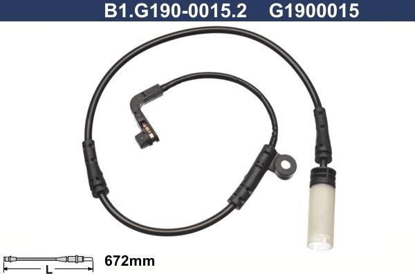 Galfer B1.G190-0015.2 - Contatto segnalazione, Usura past. freno / mat. d'attrito www.autoricambi360.it