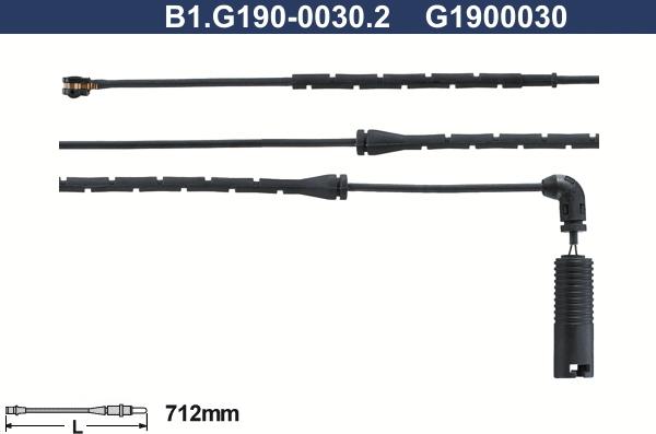 Galfer B1.G190-0030.2 - Contatto segnalazione, Usura past. freno / mat. d'attrito www.autoricambi360.it