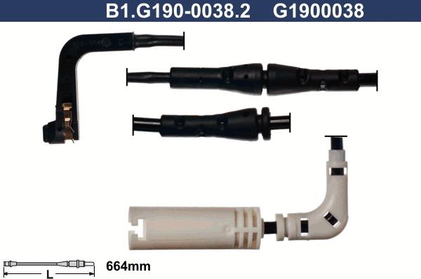 Galfer B1.G190-0038.2 - Contatto segnalazione, Usura past. freno / mat. d'attrito www.autoricambi360.it