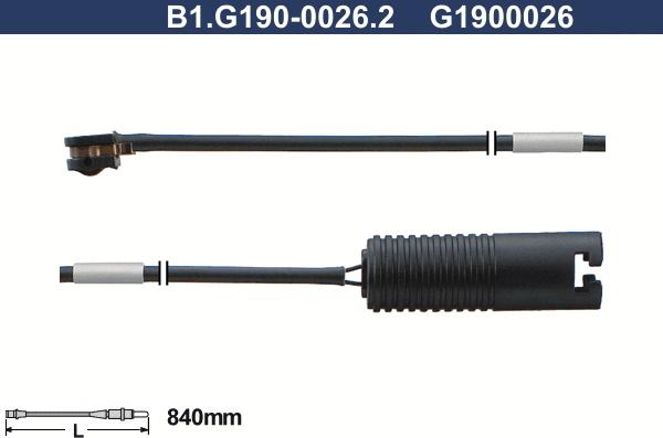 Galfer B1.G190-0026.2 - Contatto segnalazione, Usura past. freno / mat. d'attrito www.autoricambi360.it