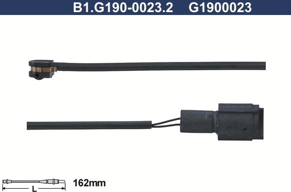 Galfer B1.G190-0023.2 - Contatto segnalazione, Usura past. freno / mat. d'attrito www.autoricambi360.it
