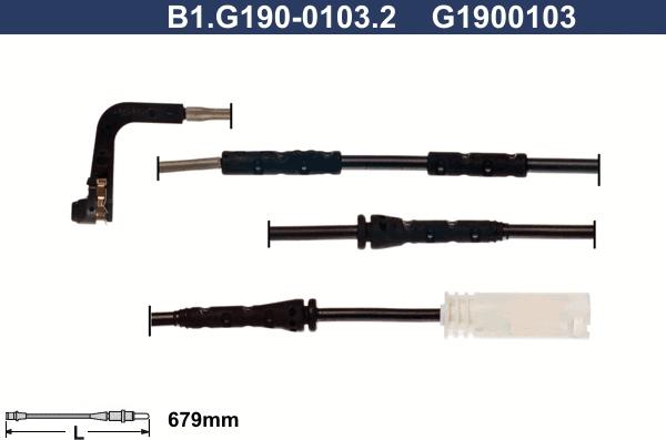 Galfer B1.G190-0103.2 - Contatto segnalazione, Usura past. freno / mat. d'attrito www.autoricambi360.it
