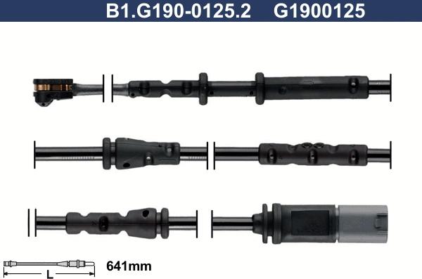 Galfer B1.G190-0125.2 - Contatto segnalazione, Usura past. freno / mat. d'attrito www.autoricambi360.it