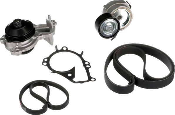 GATES KP136PK1070 - Pompa acqua + Kit cinghia Poly V www.autoricambi360.it