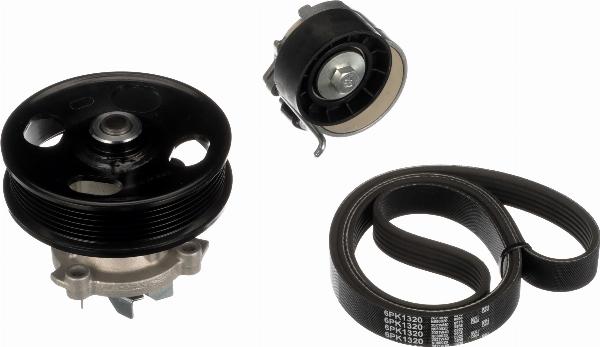 GATES KP26PK1320 - Pompa acqua + Kit cinghia Poly V www.autoricambi360.it