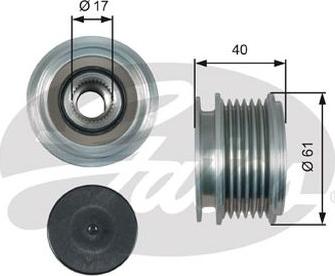 GATES OAP7013 - Puleggia cinghia, Alternatore www.autoricambi360.it