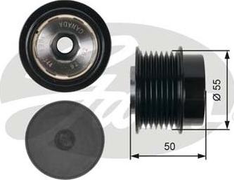 GATES OAP7017 - Puleggia cinghia, Alternatore www.autoricambi360.it