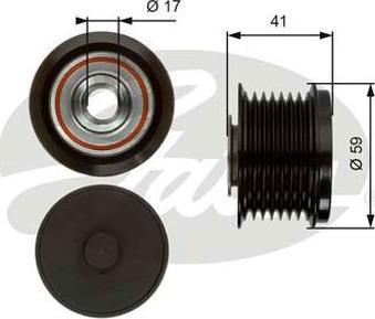 Gates OAP7078 - Puleggia cinghia, Alternatore www.autoricambi360.it