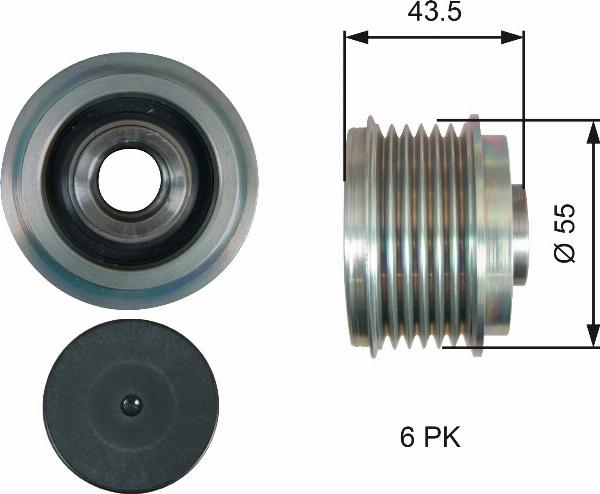 GATES OAP7219 - Puleggia cinghia, Alternatore www.autoricambi360.it