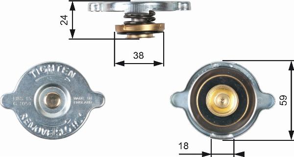 Gates RC113 - Tappo, radiatore www.autoricambi360.it