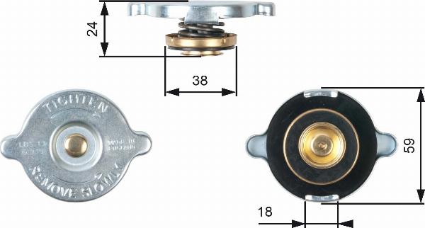 GATES RC112 - Tappo, radiatore www.autoricambi360.it