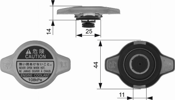 Gates RC134 - Tappo, radiatore www.autoricambi360.it