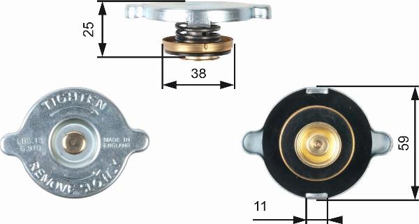 GATES RC122 - Tappo, radiatore www.autoricambi360.it