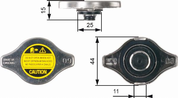 Gates RC127 - Tappo, radiatore www.autoricambi360.it