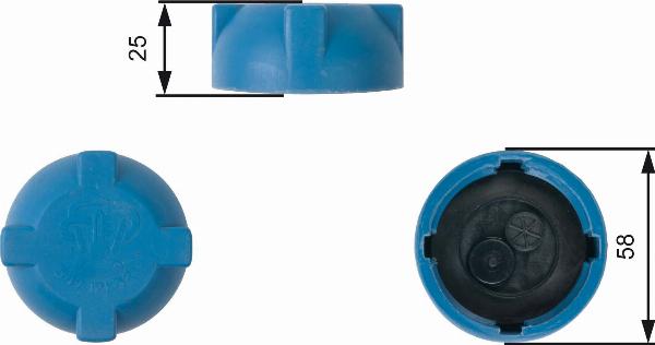 GATES RC203 - Tappo, serbatoio refrigerante www.autoricambi360.it