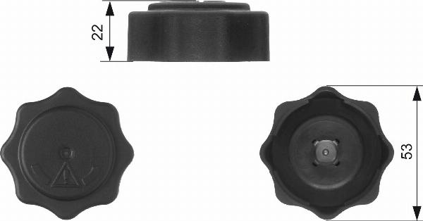 GATES RC229 - Tappo, serbatoio refrigerante www.autoricambi360.it