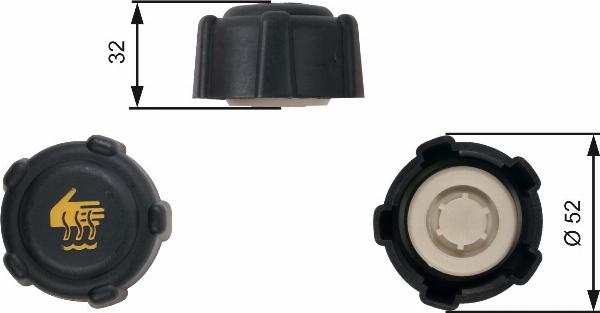Gates RC223 - Tappo, serbatoio refrigerante www.autoricambi360.it