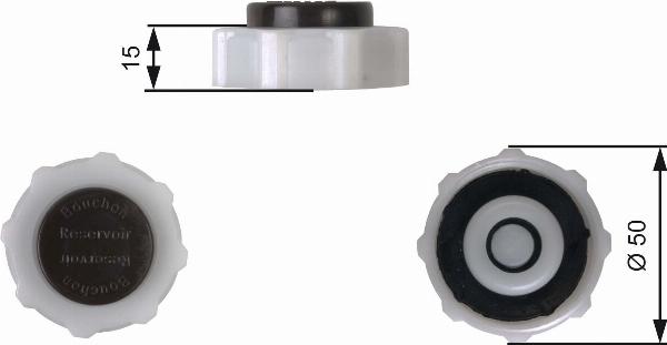GATES RC222 - Tappo, serbatoio refrigerante www.autoricambi360.it