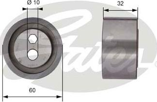 GATES T41166 - Rullo tenditore, Cinghia dentata www.autoricambi360.it