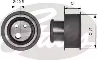 GATES T41117 - Rullo tenditore, Cinghia dentata www.autoricambi360.it