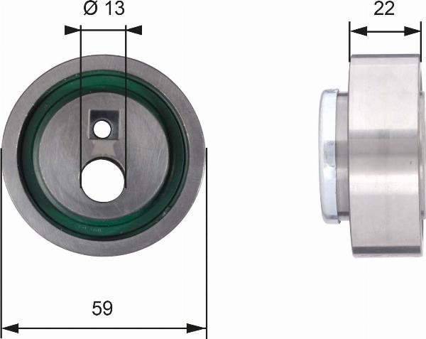 GATES T41129 - Rullo tenditore, Cinghia dentata www.autoricambi360.it