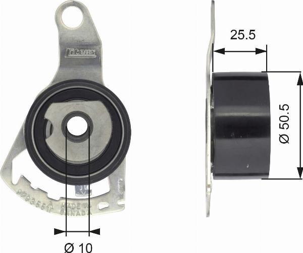 Gates T43056 - Rullo tenditore, Cinghia dentata www.autoricambi360.it