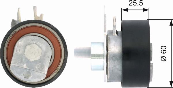 GATES T43149 - Rullo tenditore, Cinghia dentata www.autoricambi360.it