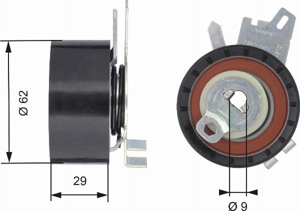 Gates T43145 - Rullo tenditore, Cinghia dentata www.autoricambi360.it