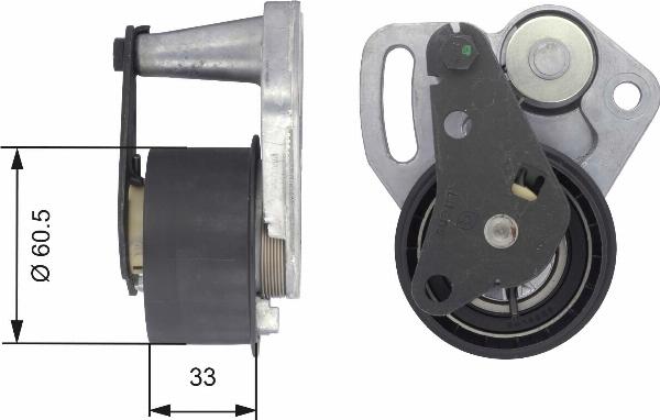 GATES T43107 - Tendicinghia, Cinghia dentata www.autoricambi360.it