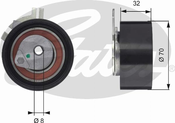 GATES T43117 - Rullo tenditore, Cinghia dentata www.autoricambi360.it