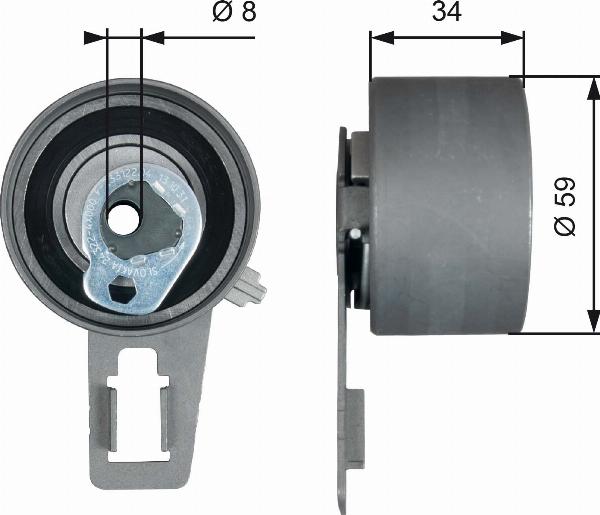 Gates T43180 - Tendicinghia, Cinghia dentata www.autoricambi360.it