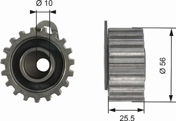 Gates T42073 - Rullo tenditore, Cinghia dentata www.autoricambi360.it