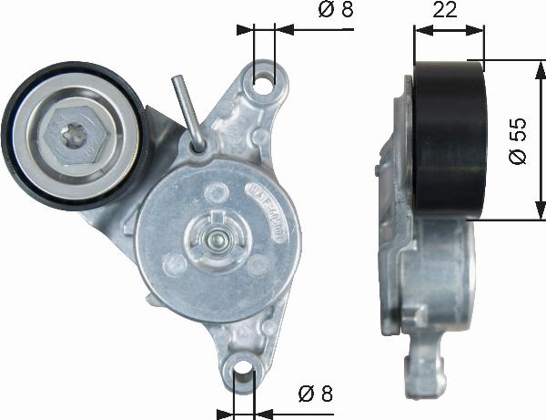 Gates T39392 - Galoppino / Guidacinghia, Cinghia Poly-V www.autoricambi360.it