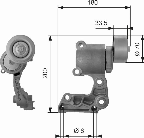 Gates T38410 - Tendicinghia, Cinghia Poly-V www.autoricambi360.it