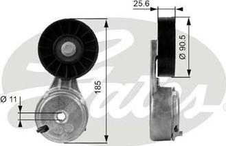 GATES T38105 - Tendicinghia, Cinghia Poly-V www.autoricambi360.it