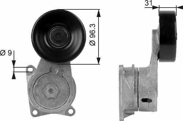Gates T38170 - Tendicinghia, Cinghia Poly-V www.autoricambi360.it