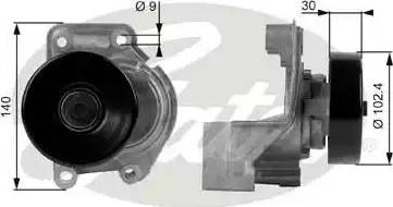 GATES T38173 - Tendicinghia, Cinghia Poly-V www.autoricambi360.it