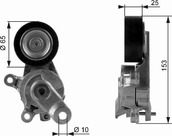 GATES T38209 - Tendicinghia, Cinghia Poly-V www.autoricambi360.it