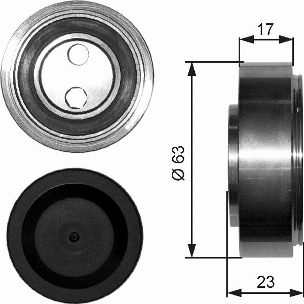 GATES T38228 - Tendicinghia, Cinghia Poly-V www.autoricambi360.it