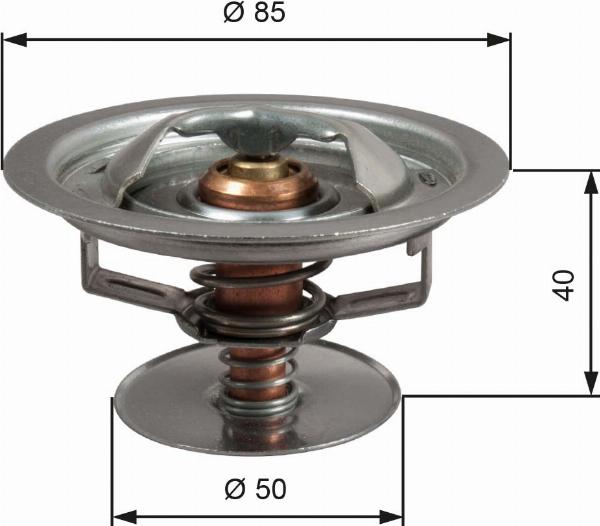 GATES TH51583G1 - Termostato, Refrigerante www.autoricambi360.it