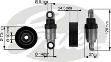 GATES 38242 - Tendicinghia, Cinghia Poly-V www.autoricambi360.it