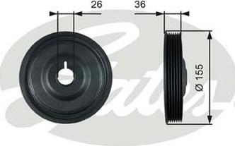 GATES TVD1126 - Puleggia cinghia, Albero a gomiti www.autoricambi360.it