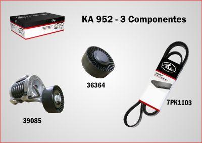 GATES KA952 - Kit Cinghie Poly-V www.autoricambi360.it