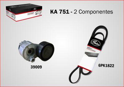 GATES KA751 - Kit Cinghie Poly-V www.autoricambi360.it