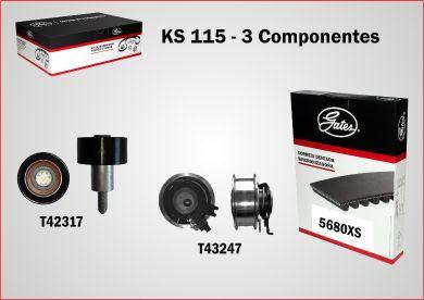 Gates KS115 - Kit cinghie dentate www.autoricambi360.it