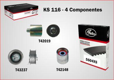 GATES KS116 - Kit cinghie dentate www.autoricambi360.it